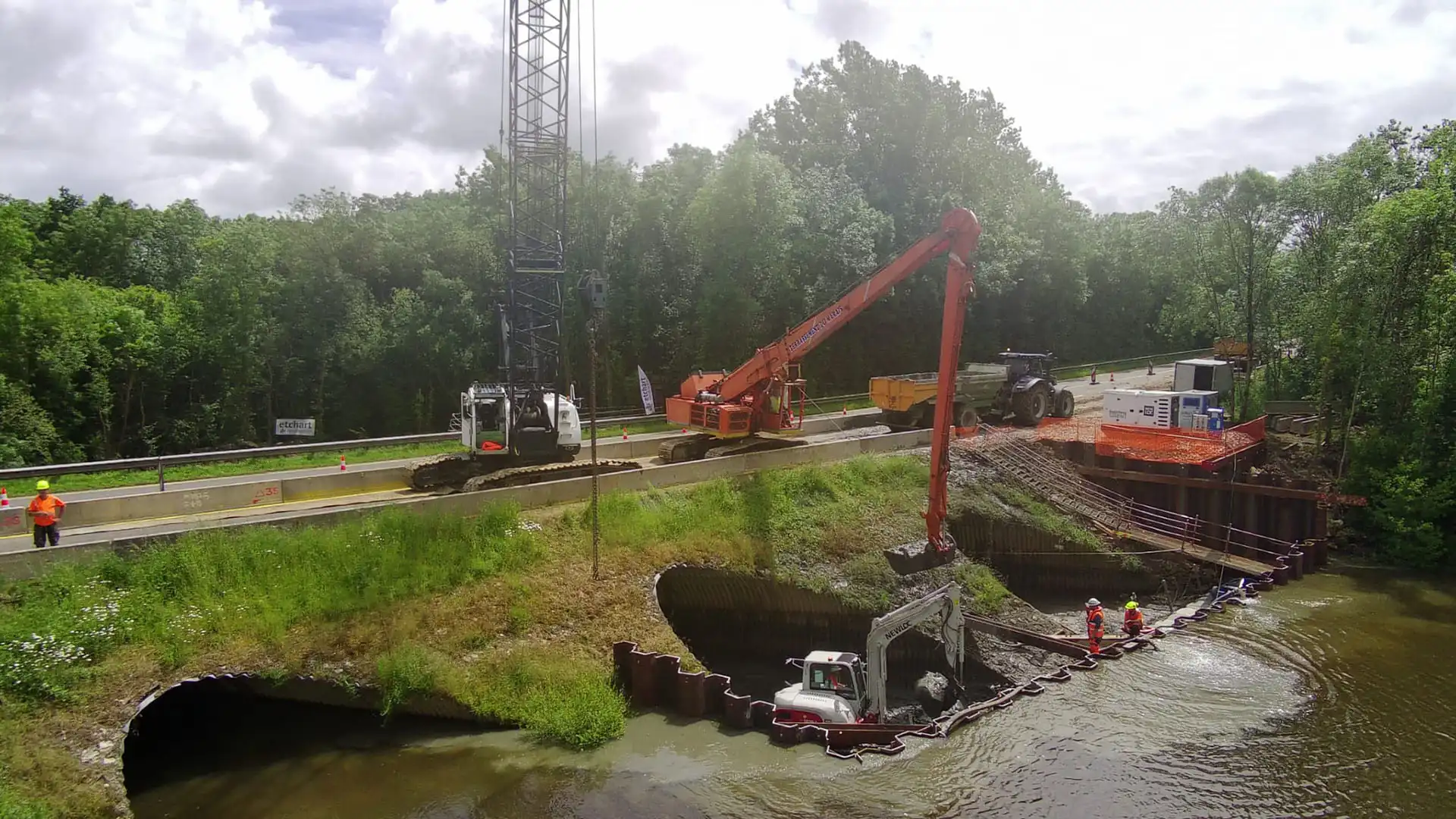 Intervention sur des ouvrages à Champagné les Marais par CEPM, travaux publics