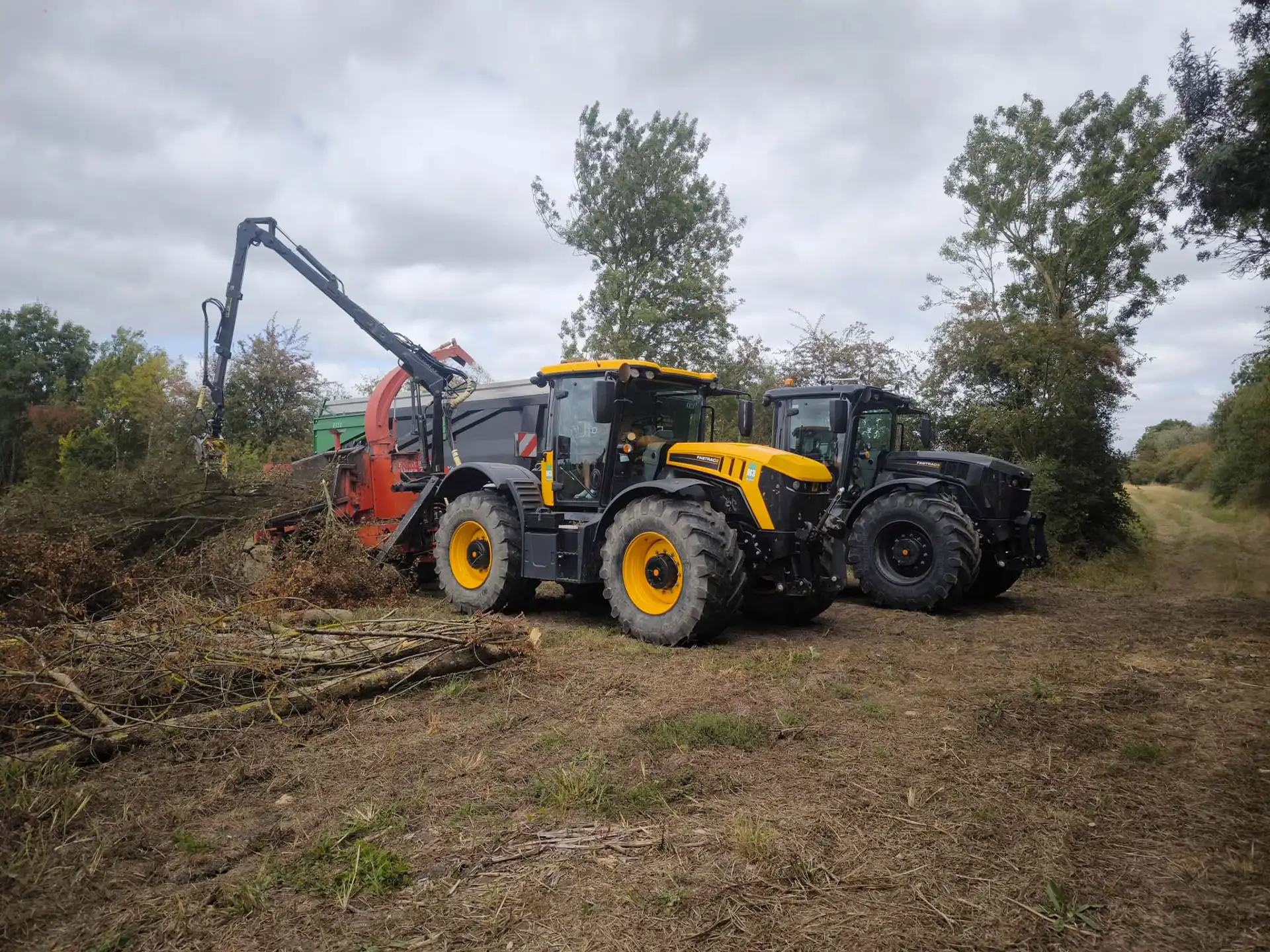 Travaux de plaquettes forestière à Champagné les Marais par CEPM, travaux publics